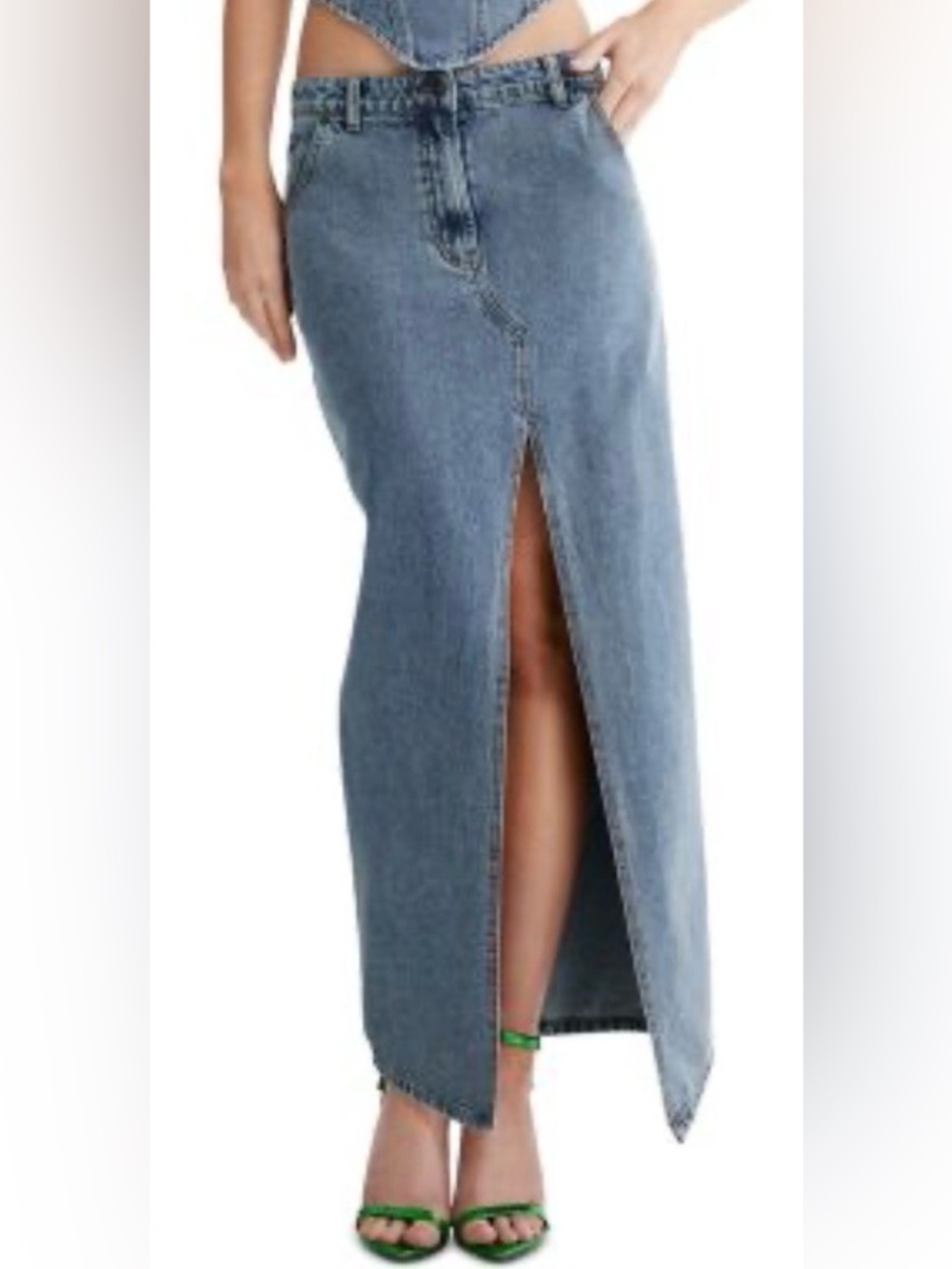 Lioness Denim Maxi Skirt